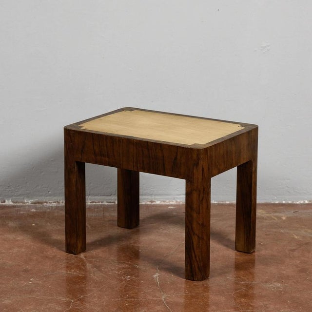 Vintage Stool in Walnut Veneer For Sale - Image 6 of 6