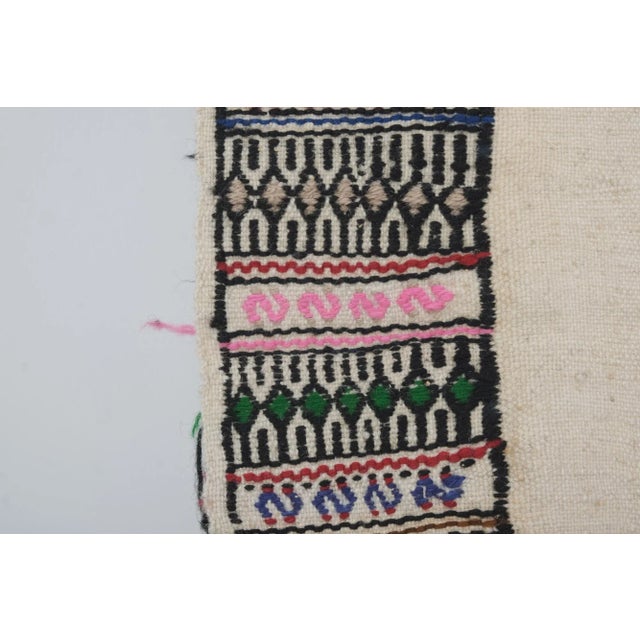 Off-white Vintage Floral Aubusson Kilim Rug For Sale - Image 8 of 13