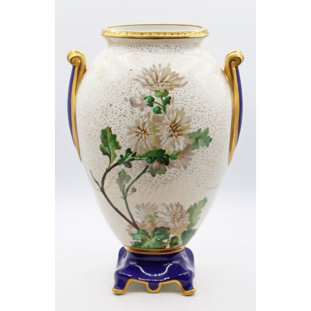 Late 19th Century Circa 1880 Pair of French Porcelain Large Ovoid Form Vases For Sale - Image 5 of 12