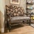 Beautiful European design with a Southwest rustic flair. The settee/bench is hand-crafted from solid wood and has a barley...