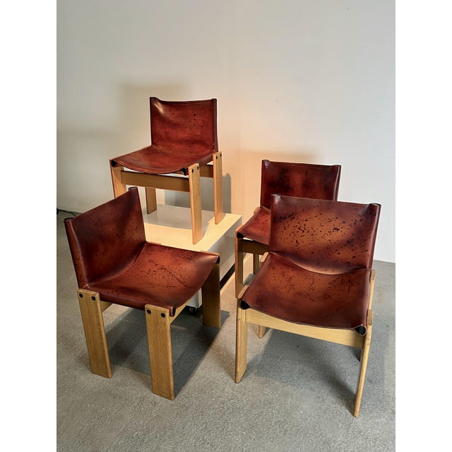 Molteni Monk Chairs by Afra & Tobia Scarpa for Molteni, 1970s, Set of 4 For Sale - Image 4 of 16