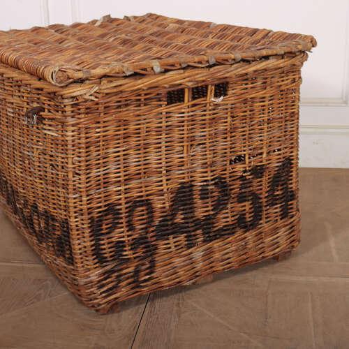 English Wicker Log Basket, 1890s For Sale - Image 5 of 10