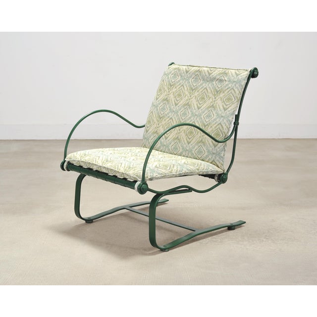 Set of Four o.w. Lee Iron Garden Lounge Chairs and Two Ottomans For Sale - Image 14 of 18