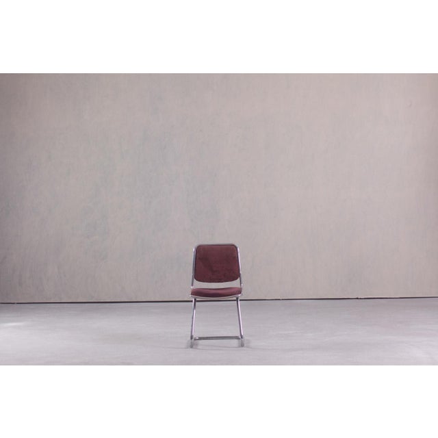 1970s Vintage Tubular Steel Dining Chair, Italy, 1970s For Sale - Image 5 of 11