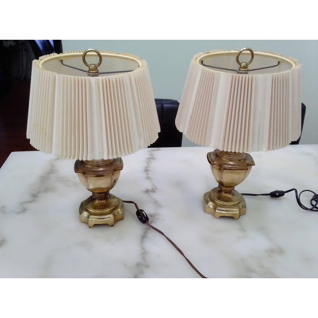 Michael Berman Vintage Berman Lamps With Original Shades - a Pair For Sale - Image 4 of 10