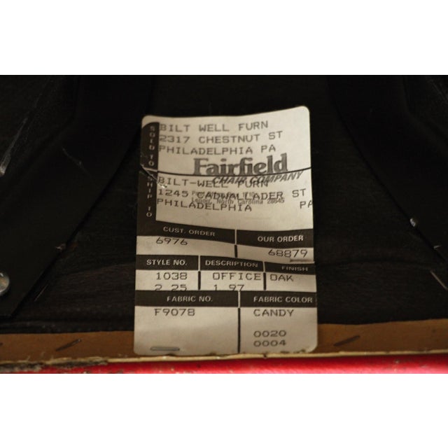 Mid 20th Century Fairfield Red Rolling Chair For Sale - Image 11 of 11