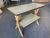 Yellow Restored "Hour Glass" Two-Tier Rattan Side Table For Sale - Image 8 of 9