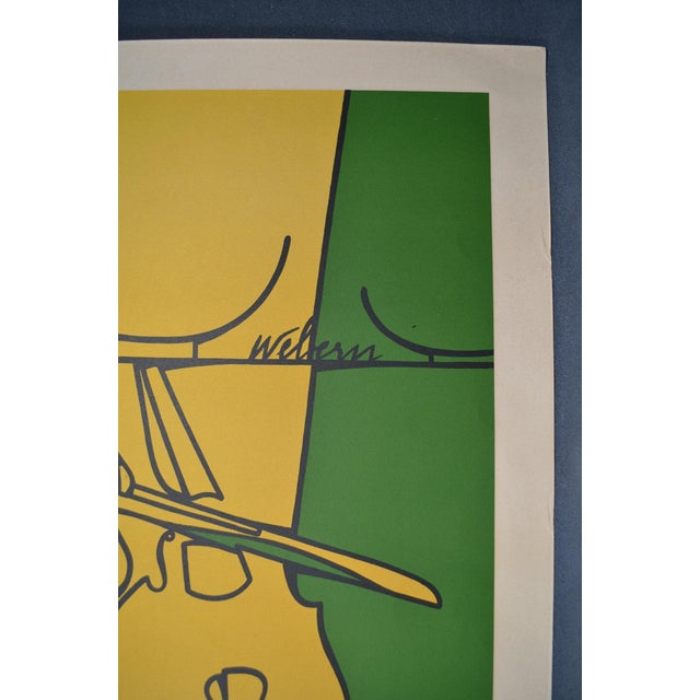 Valerio Adami, Debussy, Ravel, Schonberg, Color Print, 1980s For Sale - Image 4 of 13