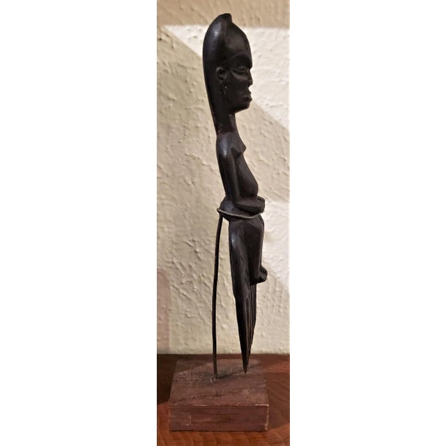 Wood Vintage Luba Figural Hair Comb or Pick For Sale - Image 7 of 11