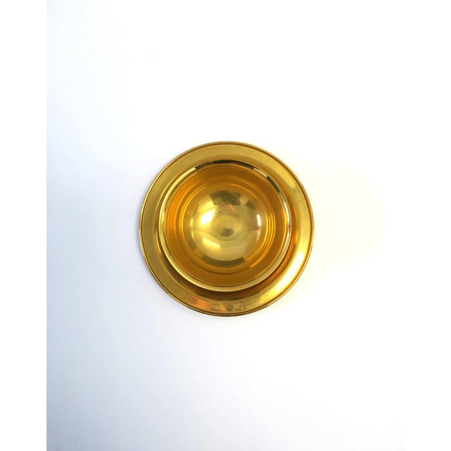 Traditional Gold Plated Revere Serving Bowl and Underplate Saucer Set- 2 Pieces For Sale - Image 3 of 10