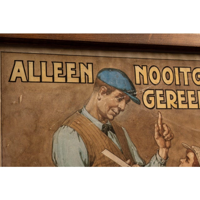 Early 20th-century lithograph advertising poster for J. Nooitgedagt & Zonen of IJlst, Netherlands, a Dutch manufacturer...