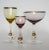 Glass C.1950's Czech Josef Stanik Hand-Blown Crystal Gold-Rimmed Stemware With Encapsulated Gold Nugget Stems- 3 Pieces For Sale - Image 7 of 10