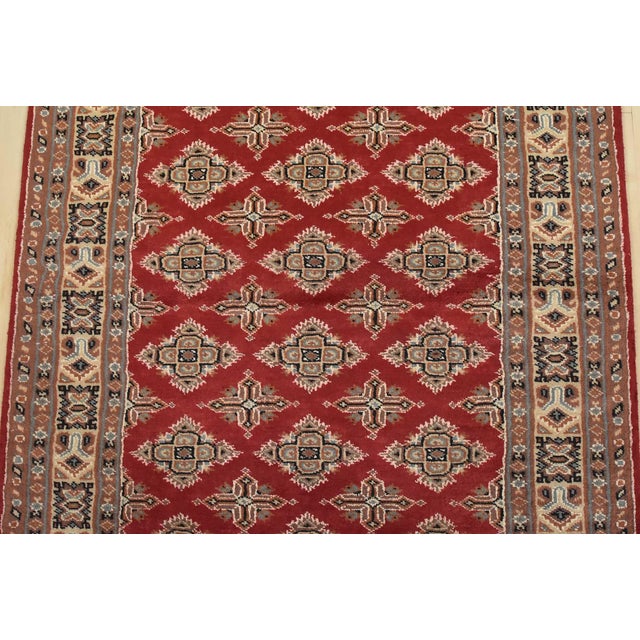 2020s Bokhara Jaldar Rug 3′ X 5’3” Red Wool Tribal Hand-Knotted Oriental Carpet For Sale - Image 5 of 12