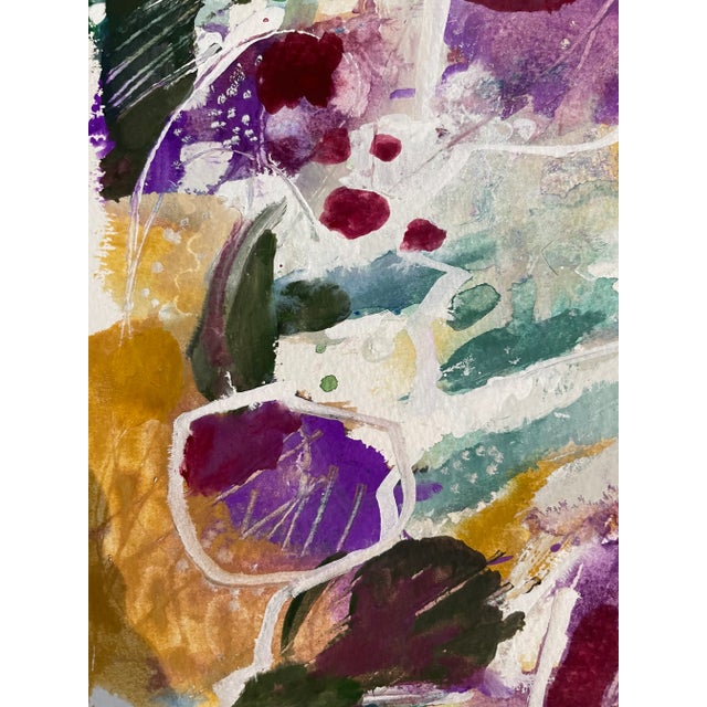 Original Abstract Botanical Watercolor ‘’Pinot and Chards’’ by Michele Zuzalek For Sale In Washington DC - Image 6 of 7