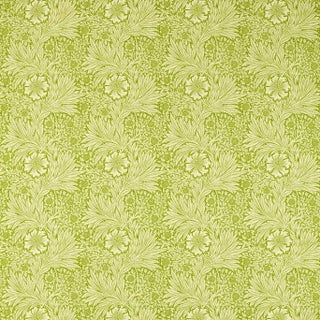 Morris & Co Marigold Fabric in Cream/Sap Green - a Sample For Sale