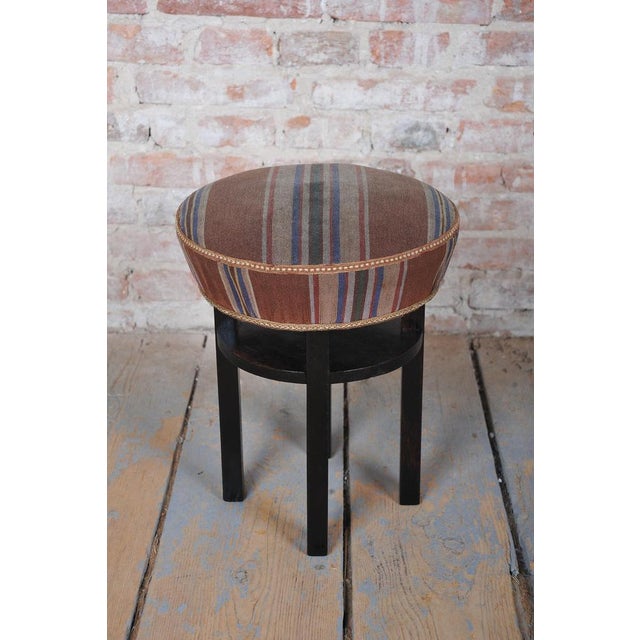 Art Deco Stool in Oak, Czech, 1920s For Sale - Image 4 of 10