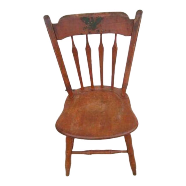 1960s Vintage Wood Spindle Back Ethan Allen Dining Side Chair For Sale