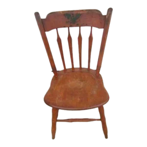 1960s Vintage Wood Spindle Back Ethan Allen Dining Side Chair