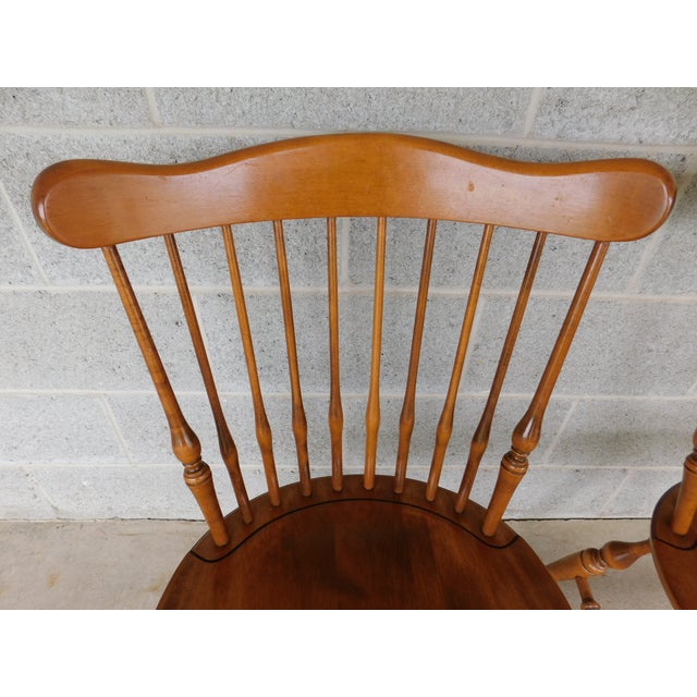 Ethan Allen Heirloom Nutmeg Fan Back Windsor Side Chair - A Pair 10-6102 For Sale - Image 9 of 11