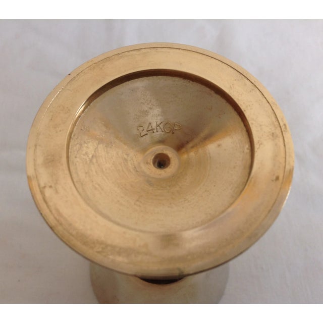 Metal C.1960's Hollywood Regency Era 24k. Gold Interior Motif of Honeycomb Prism Cordials - Set of 8 For Sale - Image 7 of 7