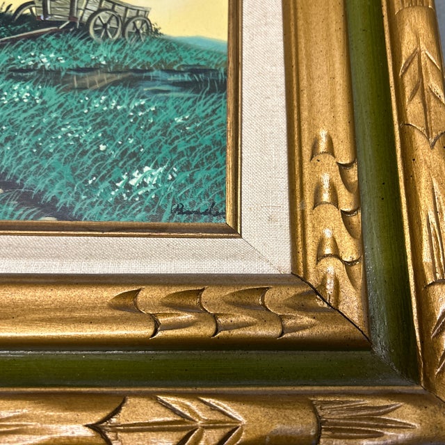 1970’s original impressionist farm landscape painting on canvas. Signed. Measures 10x8 or 18.5x16.5 framed. Check out my...