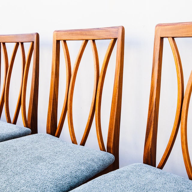 Vintage Mid Century Modern Teak & Afromosia Dining Chairs For Sale - Image 11 of 15