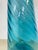 Aqua Vintage Hand-Blown Aqua Optic Swirl Art Glass Floor Bottle For Sale - Image 8 of 8