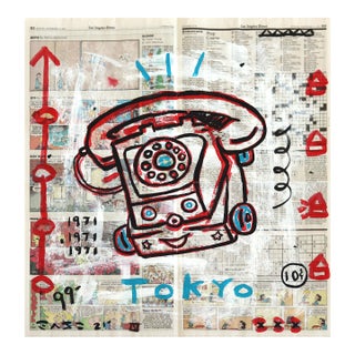 Telephone Racer - Toy Still Life Mixed Media Pop Original Artwork by Gary John For Sale