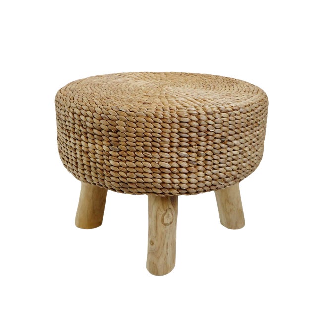 Round Banana Leaf Rope Stool For Sale