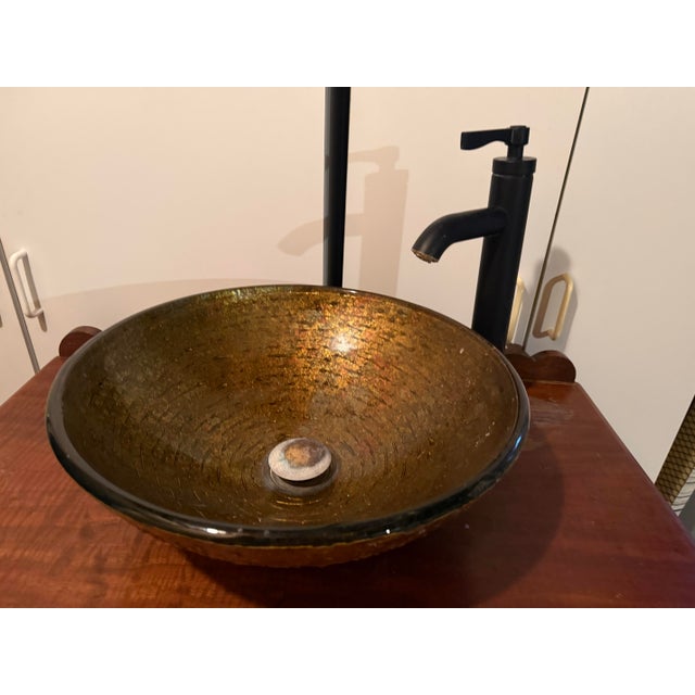 1990s 1990s Queen Anne Style Vessel Sink Cabinet For Sale - Image 5 of 11