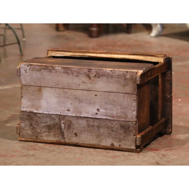 Old French Pine 15 Wine Bottle Storage Cabinet With "Saint-Emilion" Decor For Sale - Image 9 of 10