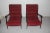Set of Italian Red Velvet and Walnut Lounge Chairs from Arredamenti Corallo, 1950s For Sale - Image 4 of 10