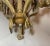 Antique Ornate Art Deco 5 Arm Brass Alabaster Hanging Chandelier Fixture Lamp For Sale - Image 12 of 13