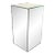 Postmodern Mirrored Pedestal Side Table For Sale