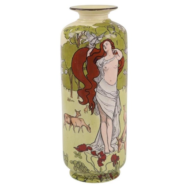 Antique Arts and Crafts Ceramic Psyche Vase from Frank Beardmore & Co., 1905 For Sale - Image 10 of 10
