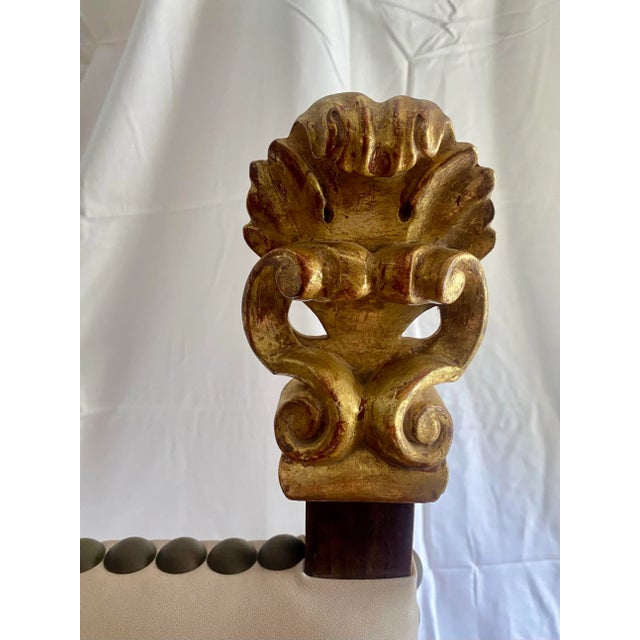 Late 18th Century Antique Late 18th Century Italian Carved Walnut and Parcel Gilt Armchair For Sale - Image 5 of 11