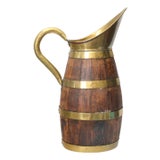 Antique Banded Oak Cane Stick / Umbrella Stand For Sale