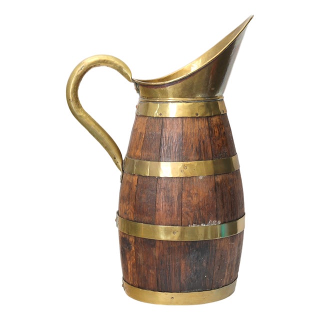 Antique Banded Oak Cane Stick / Umbrella Stand For Sale