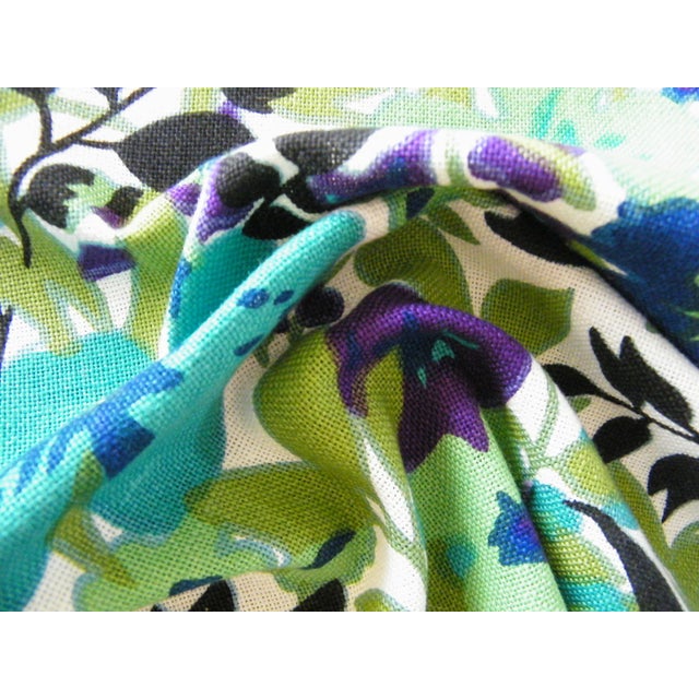 Vintage Floral Everfast Violet Fabric 1 Yard Chairish