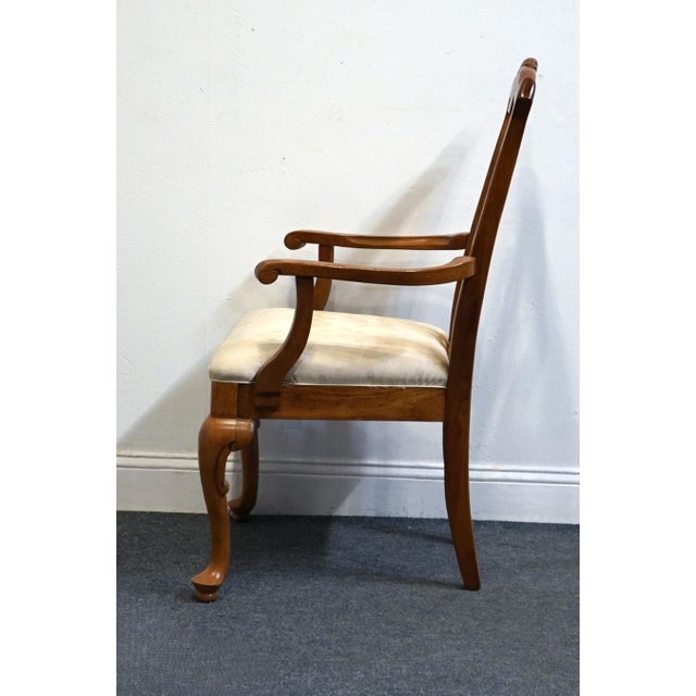 Broyhill Broyhill Furniture Solid Cherry Traditional Georgian Style Dining Arm Chair 7940-87/86 For Sale - Image 4 of 10
