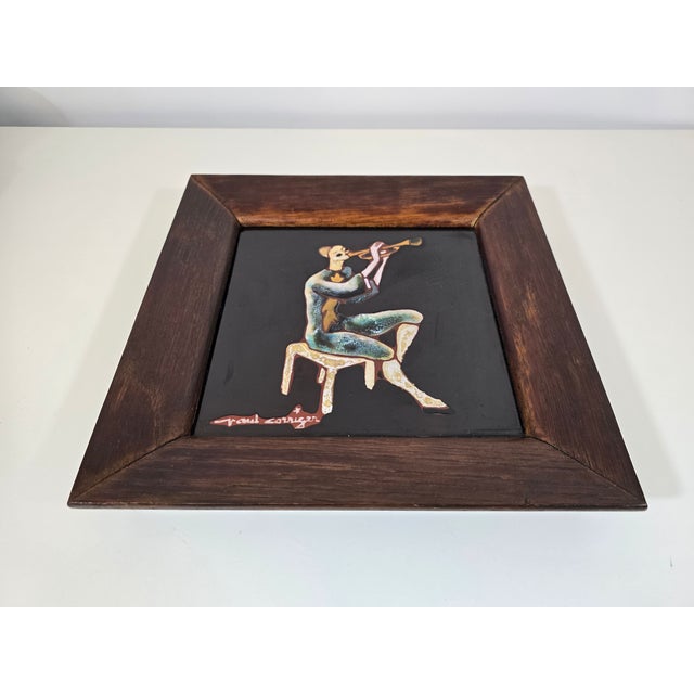 This wall panel by Paul Corriger is a beautiful example of French artistic ceramics from the 1960s. Made of cloisonné...