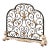 Mid-Century French Louis XV Style Wrought Iron Fireplace Screen For Sale