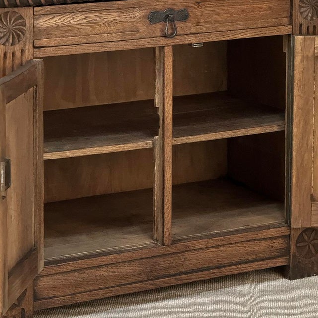 Vintage Neo-Gothic Oak Petite Cabinet For Sale - Image 15 of 18