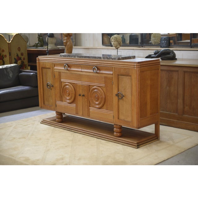 Oak Buffet in the style of Charles Dudouyt, 1930s For Sale - Image 14 of 14