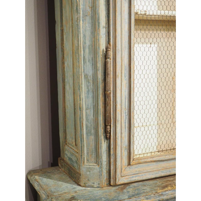 Monumental 18th Century Hand Scraped and Painted French Buffet Deux Corps Bibliotheque For Sale In Dallas - Image 6 of 18