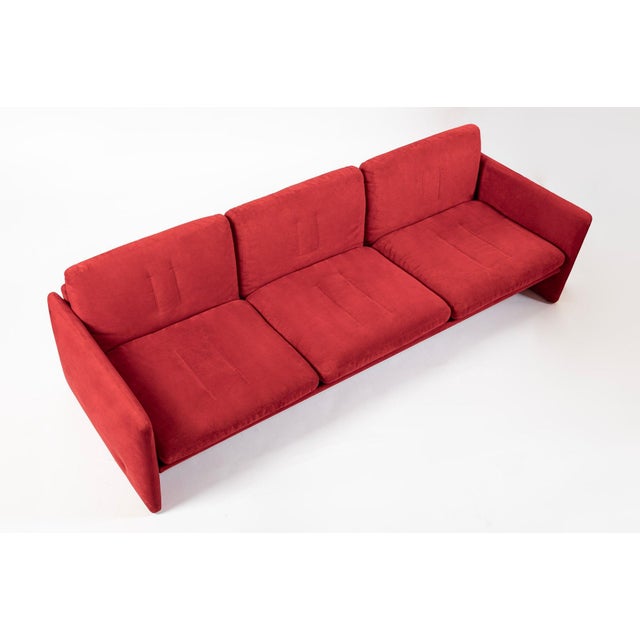 Vintage Italian Modern Red Simone Sofa by Simon International, Italy, Circa 1972 For Sale - Image 9 of 18