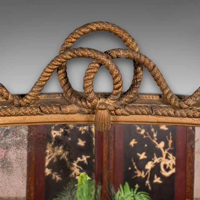 Mid 19th Century Large Antique Overmantle Mirror, English, Giltwood, Nautical Taste, Victorian For Sale - Image 5 of 8