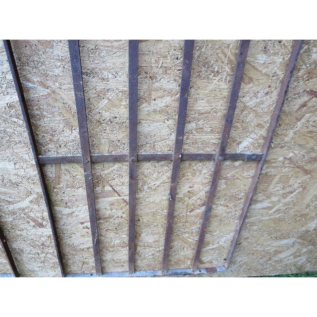 Metal Victorian Iron Fence Pieces - A Pair For Sale - Image 7 of 8