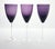 Vintage Deep Purple Amethyst Tall 3 Wine Water All Purpose Glasses 10 1/2” 16oz Excellent condition. No chips, cracks, or...