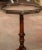 Vintage English Leather Top Walnut and Brass Octagonal Martini Side Table For Sale In Dallas - Image 6 of 9